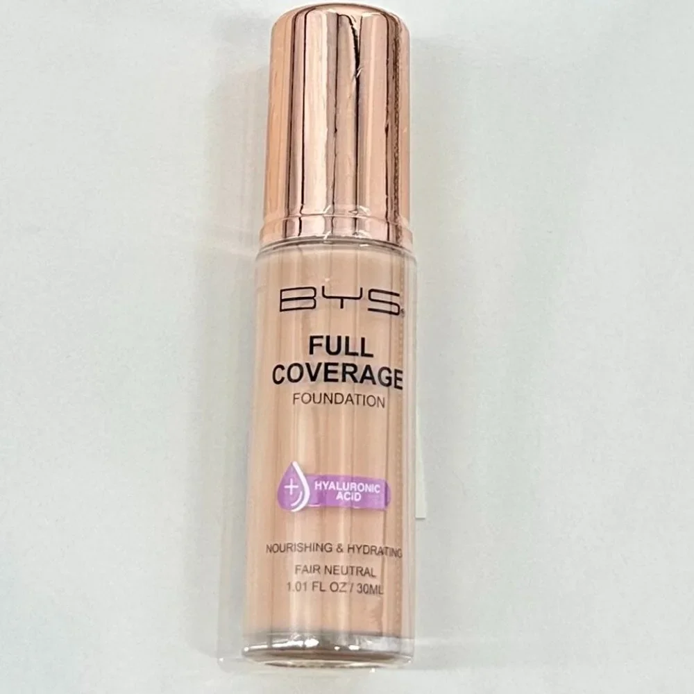 NEW! BYS Full Coverage Foundation Hyaluronic Acid Fair Neutral Nourishing & Hydr